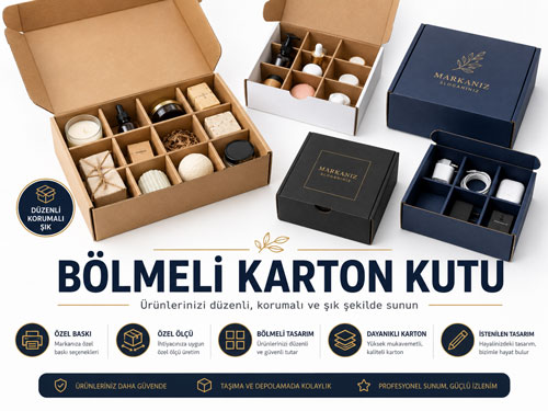 bölmeli karton kutu